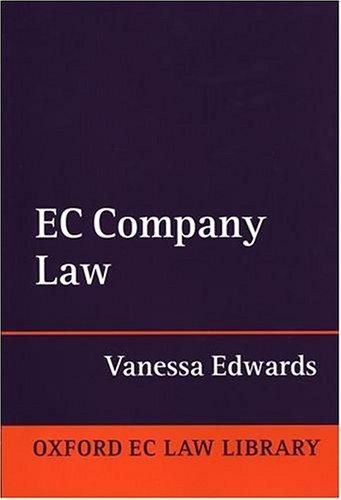 Couverture : EC company law