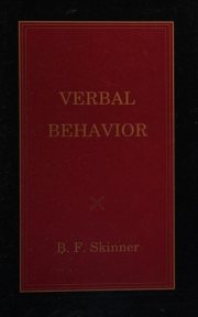 Couverture : Verbal Behavior (B.F. Skinner Reprint Series) (B.F. Skinner Reprint Series) (B.F. Skinner Reprint Series) (B.F. Skinner Reprint Series)