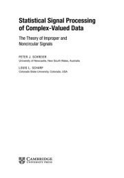 Couverture : Statistical signal processing of complex-valued data
