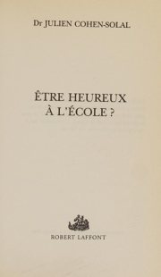 Couverture : Etre heureux à l'école ?