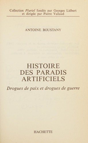 Couverture : Histoire des paradis artificiels