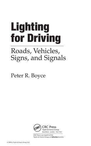 Couverture : Lighting for Driving