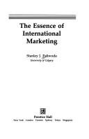Couverture : The essence of international marketing
