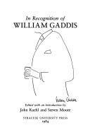 Couverture : In recognition of William Gaddis