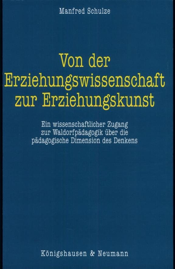 Couverture : Von der Erziehungswissenschaft zur Erziehungskunst