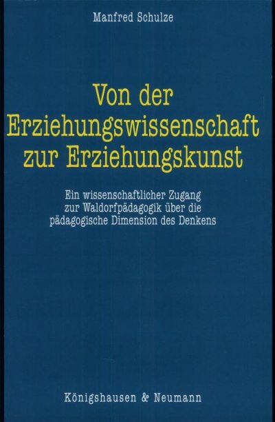 Couverture : Von der Erziehungswissenschaft zur Erziehungskunst