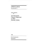 Couverture : Die Philosophie Friedrich Nietzsches im Werk Miroslav Krležas