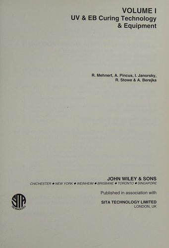 Couverture : Wiley/SITA chemistry & technology for coatings, inks, paints