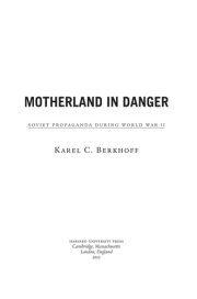 Couverture : Motherland in Danger