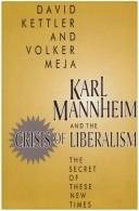 Couverture : Karl Mannheim and the Crisis of Liberalism