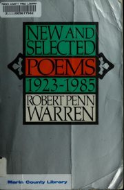 Couverture : New and selected poems, 1923-1985