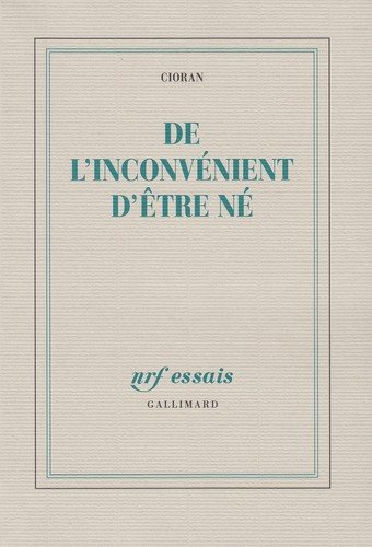 Couverture : De l'inconvénient d'être né