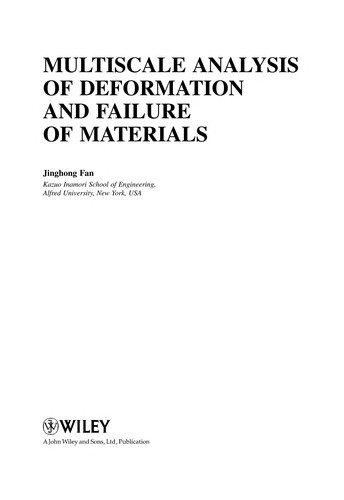 Couverture : Multiscale analysis of deformation and failure of materials