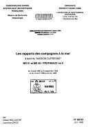 Couverture : Les rapports des campagnes à la mer. 1988. 3, A bord du "Marion Dufresne", MD 51 et MD 58-Profindus I et II, delta de l'Indus, du 5 août 1986 au 6 septembre 1986 et du 19 avril 1988 au 8 mai 1988