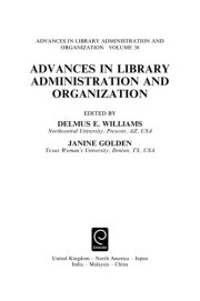 Couverture : Advances in library administration and organization ; vol. 30 (2011)