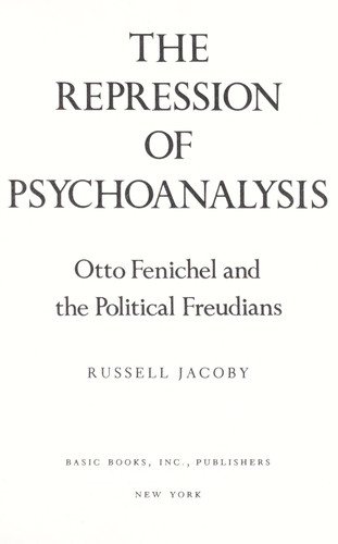 Couverture : The repression of psychoanalysis