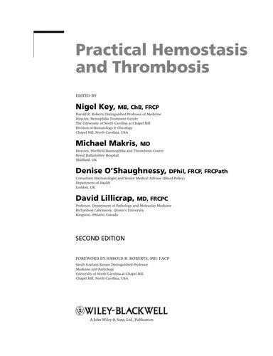 Couverture : Practical hemostasis and thrombosis.