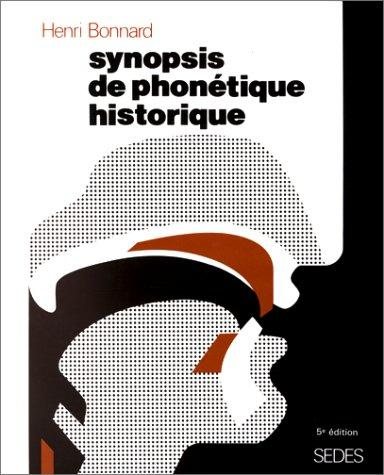 Couverture : Synopsis de phonétique historique
