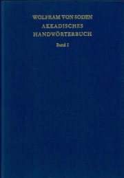 Couverture : Akkadisches Handworterbuch