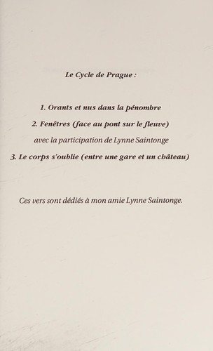 Couverture : Le cycle de Prague