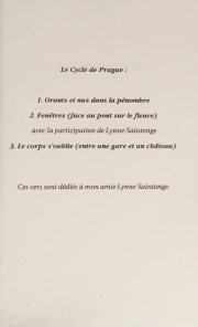 Couverture : Le cycle de Prague