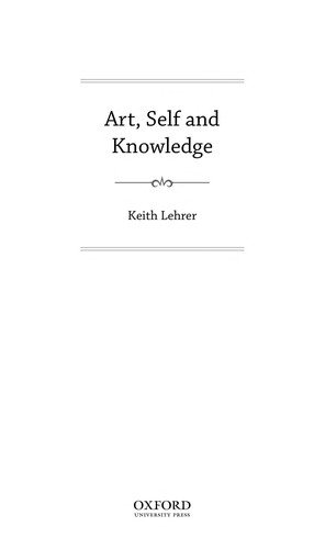 Couverture : Art, Self and Knowledge