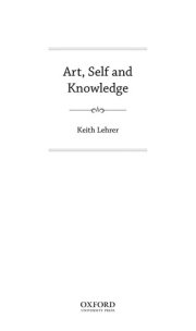 Couverture : Art, Self and Knowledge