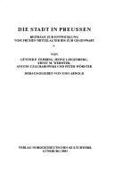 Couverture : Die Stadt in Preussen
