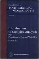 Couverture : Introduction to complex analysis