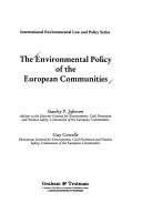 Couverture : The environmental policy of the European communities