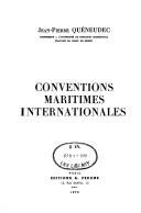 Couverture : Conventions maritimes internationales