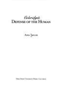 Couverture : Coleridge's defense of the human