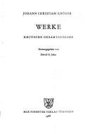 Couverture : Werke