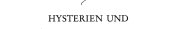 Couverture : Hysterien und Zwangsneurosen. Psychoanalytische spezielle Neurosenlehre.