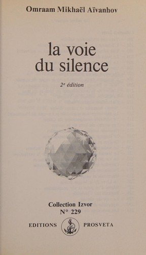 Couverture : La voie du silence