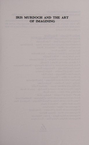 Couverture : Iris Murdoch and the art of imagining