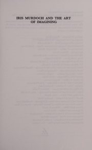 Couverture : Iris Murdoch and the art of imagining