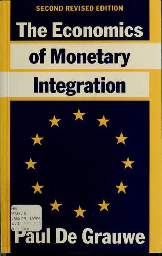 Couverture : The economics of monetary integration