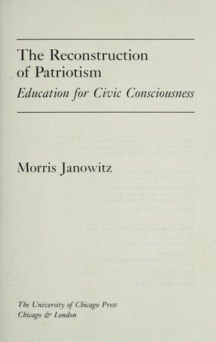 Couverture : The reconstruction of patriotism