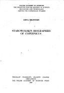 Couverture : Starowolski's biographies of Copernicus