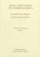 Couverture : Gian-Carlo Rota on combinatorics