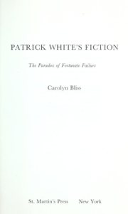 Couverture : Patrick White's fiction