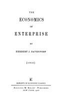 Couverture : Economics of Enterprise.