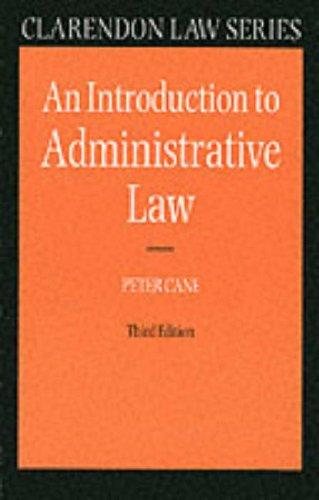 Couverture : An Introduction to Administrative Law (Clarendon Law Series)