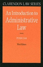 Couverture : An Introduction to Administrative Law (Clarendon Law Series)