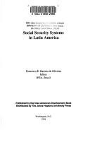 Couverture : Social security systems in Latin America