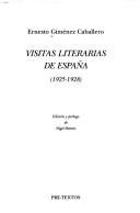 Couverture : Visitas literarias de España, 1925-1928
