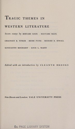 Couverture : Tragic themes in Western literature