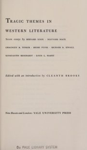 Couverture : Tragic themes in Western literature