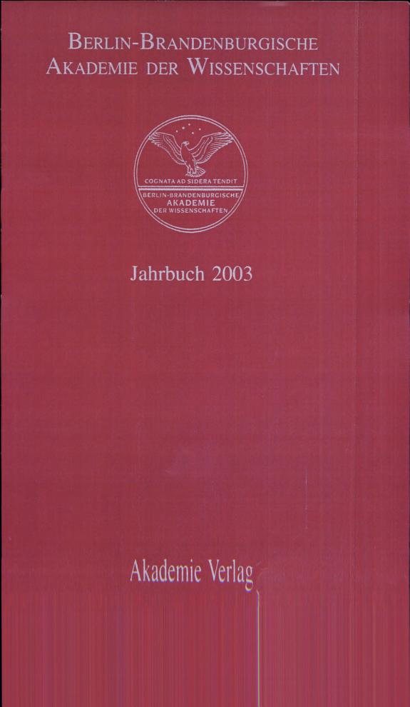 Couverture : Jahrbuch 2003